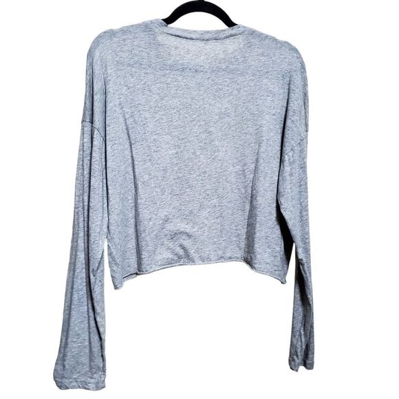 Grayson Threads Womens Cropped Good Vibes Grey T-Shirt Size Medium - Picture 7 of 11